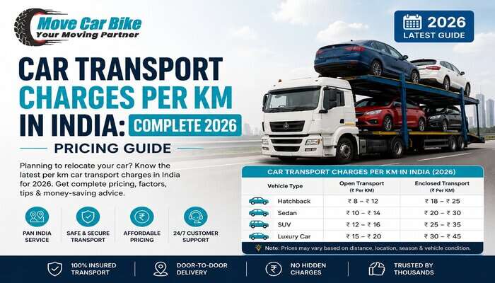 Car Transport Charges Per KM: Complete 2026 Pricing Guide