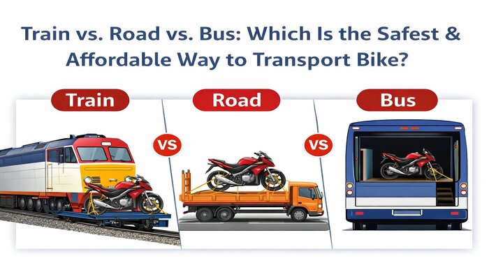Train vs. Road vs. Bus: Which Is the Safest & Affordable Way to Transport Bike?